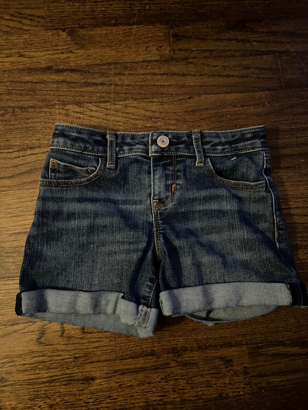 GAP Indigo Rolled-Hem Denim Shorts